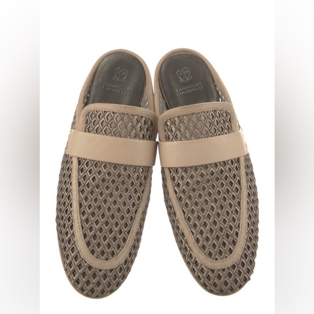 Brunello Cucinelli slides worn ONCE, size 38.5.  They are perfect!